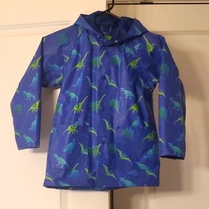 KIDS KORNER dinosaur Raincoat, Waterproof Slicker for Little Boys Size 4-7